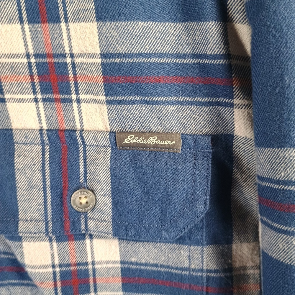 Eddie Baur Shirt Men L Travex Plaid Outdoor Button Down Long Sleeve Classic Fit - Picture 4 of 12